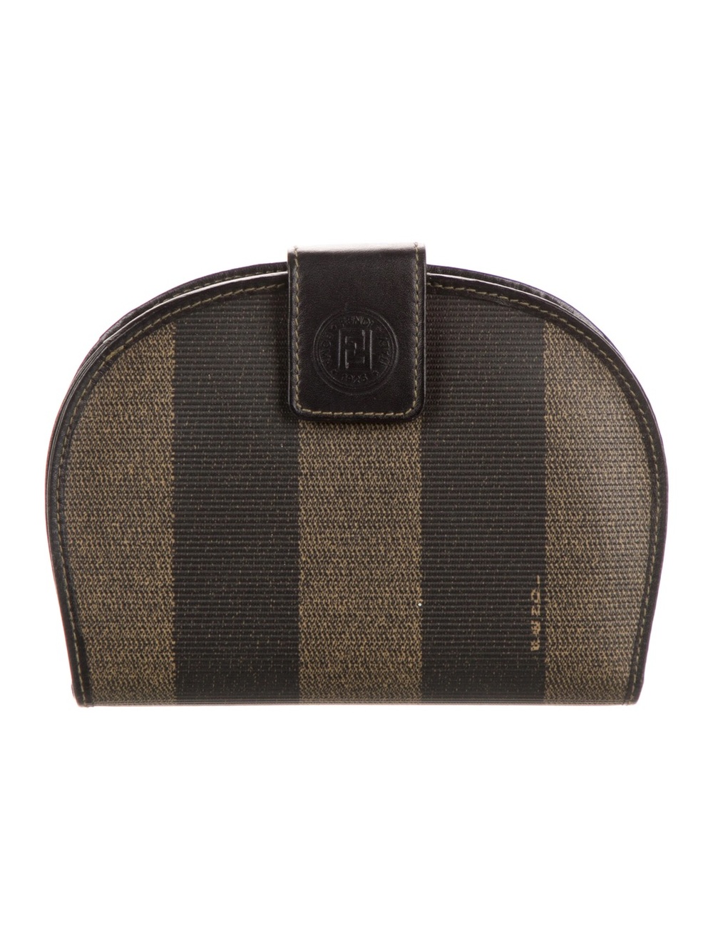 Vintage Fendi Pequin Striped Dome Wallet